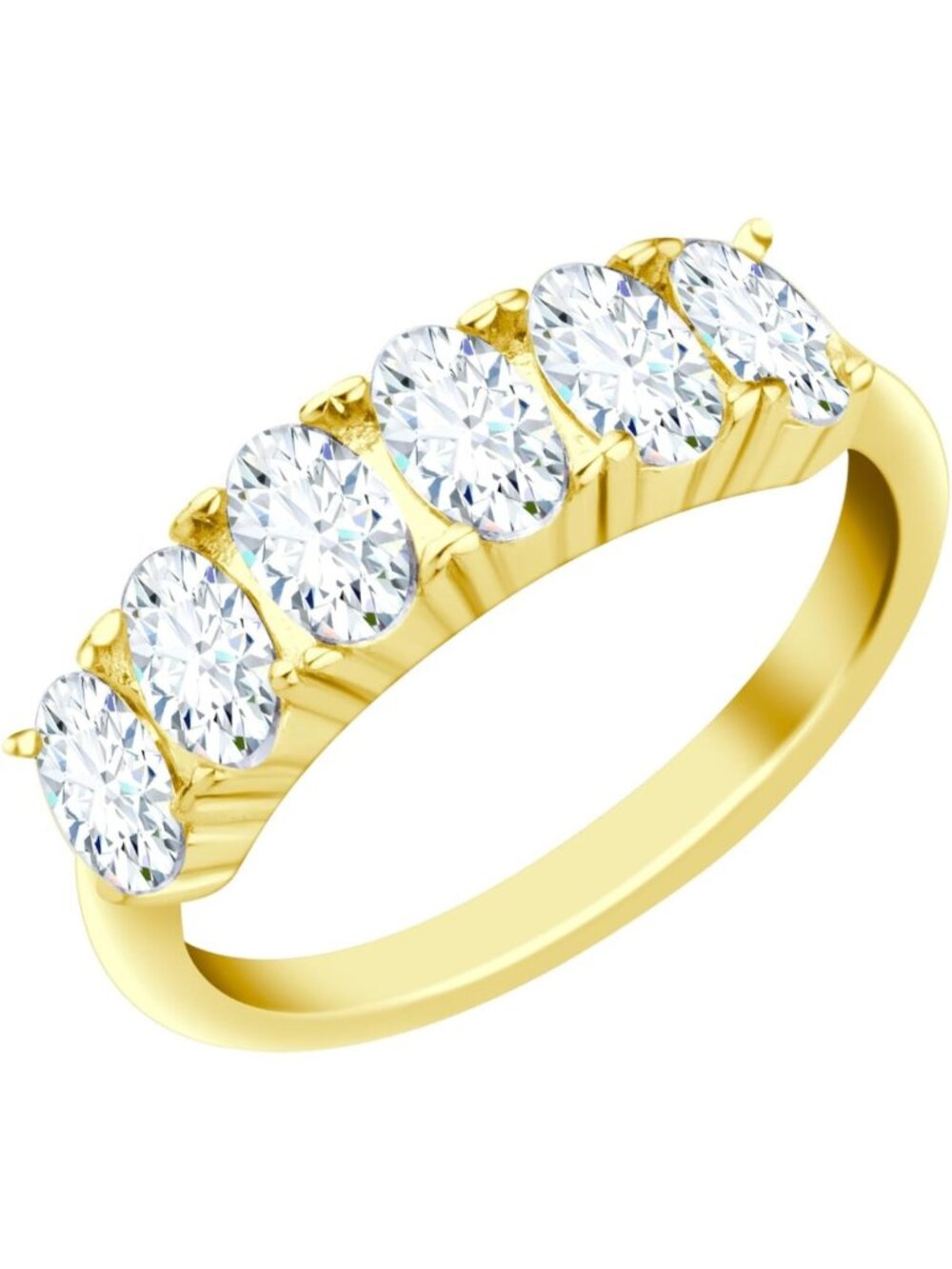 Stackable Triangle Cubic Zirconia Wedding Band Ring - Stainless Steel, Sizes